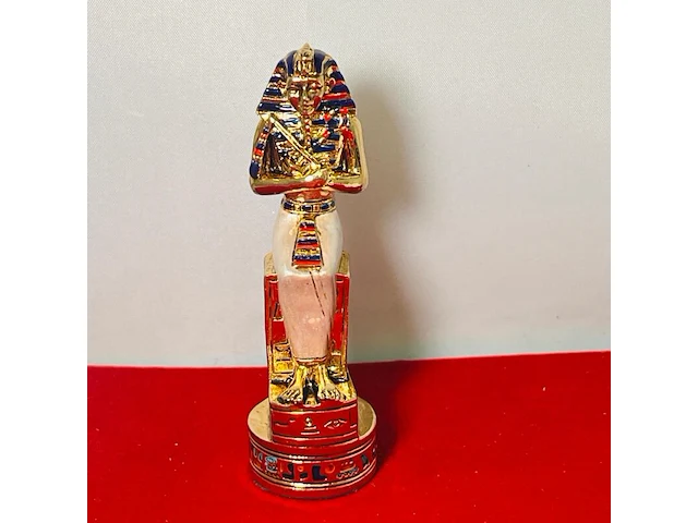 Farao, obelisk en sobek egyptische kunstgouden beelden - afbeelding 13 van  13