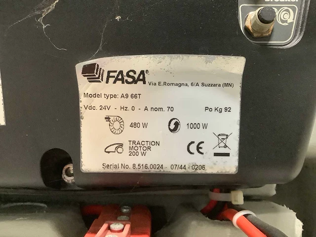 Fasa - a9 66t - schrobzuigmachine - afbeelding 7 van  8