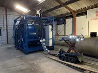 Fast-fix robot internal large diameter pipe coating machine. no-dig system.