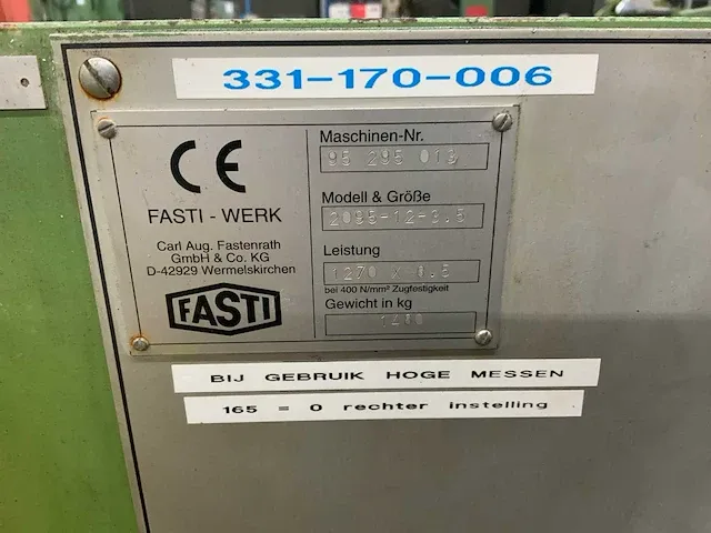 Fasti 2095 draaibuigmachine - afbeelding 11 van  13