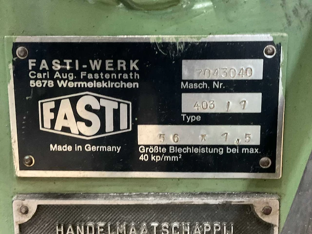 Fasti 56 x 1.5 kraalmachine - afbeelding 7 van  7