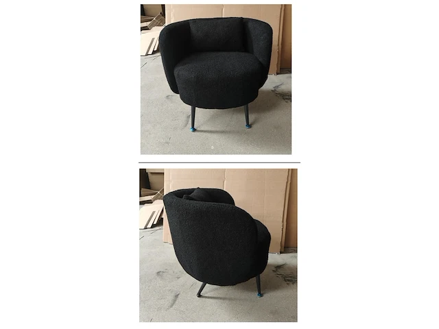 Fateuil teddy rond, black, 2025 - afbeelding 1 van  2