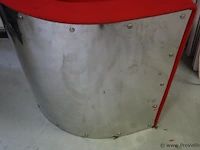 Fauteuil - rood gestoffeerd - afbeelding 4 van  4