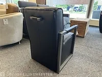 Fauteuil antraciet metalen onderstel zwart - afbeelding 3 van  5