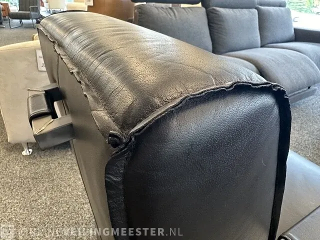 Fauteuil antraciet metalen onderstel zwart - afbeelding 4 van  5