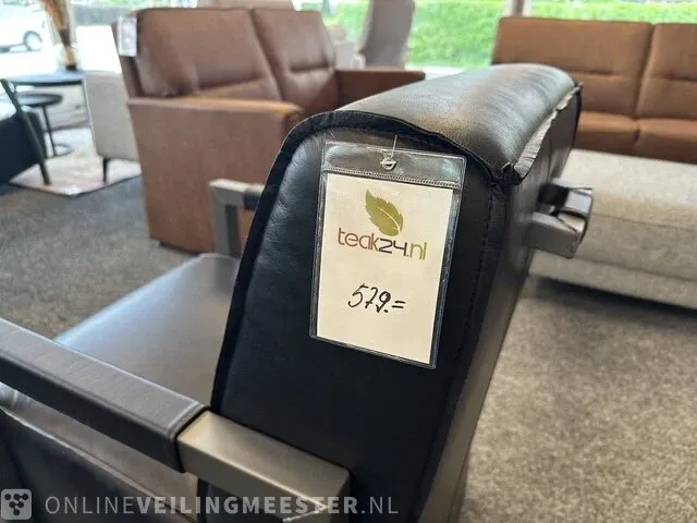 Fauteuil antraciet metalen onderstel zwart - afbeelding 5 van  5