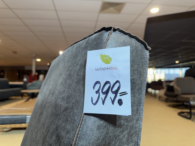 Fauteuil, antraciet microvezelstof, rvs onderstel - afbeelding 4 van  5