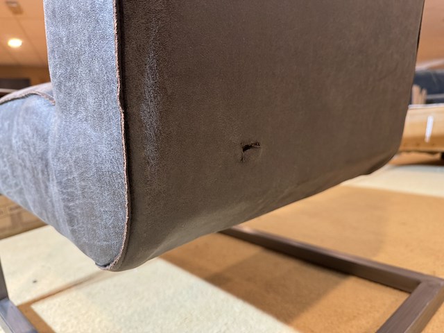 Fauteuil, antraciet microvezelstof, rvs onderstel - afbeelding 5 van  5