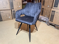 Fauteuil, antraciet microvezelstof - afbeelding 1 van  4