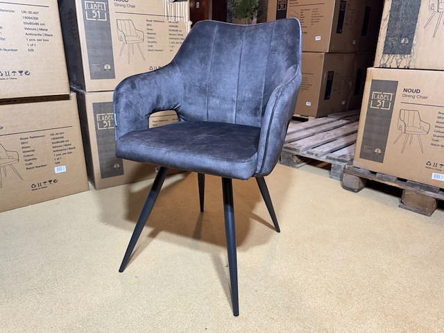 Fauteuil, antraciet microvezelstof - afbeelding 1 van  5