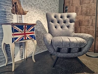 Fauteuil chesterfield, aldinga, grijs - afbeelding 1 van  3