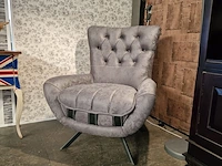 Fauteuil chesterfield, aldinga, grijs - afbeelding 2 van  3