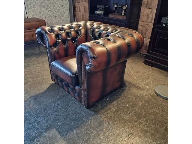 Fauteuil chesterfield, basic, bruin - afbeelding 2 van  3
