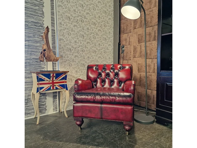 Fauteuil chesterfield, bolton, rood - afbeelding 1 van  6