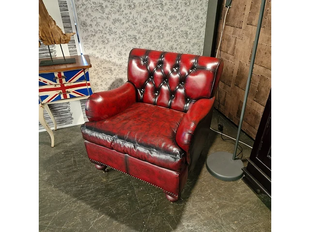 Fauteuil chesterfield, bolton, rood - afbeelding 3 van  6