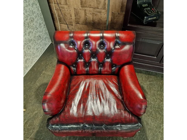Fauteuil chesterfield, bolton, rood - afbeelding 6 van  6