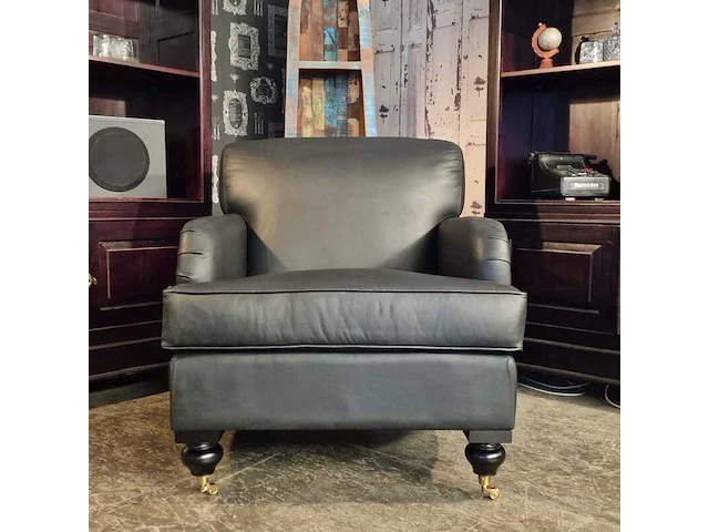Fauteuil chesterfield, bolton, zwart - afbeelding 1 van  5