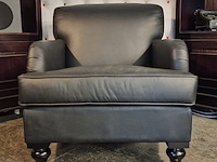 Fauteuil chesterfield, bolton, zwart