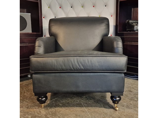 Fauteuil chesterfield, bolton, zwart - afbeelding 1 van  5