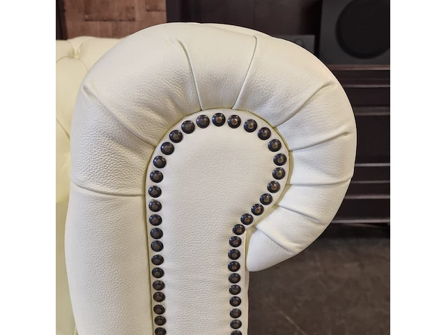 Fauteuil chesterfield, brighton, creme - afbeelding 4 van  8