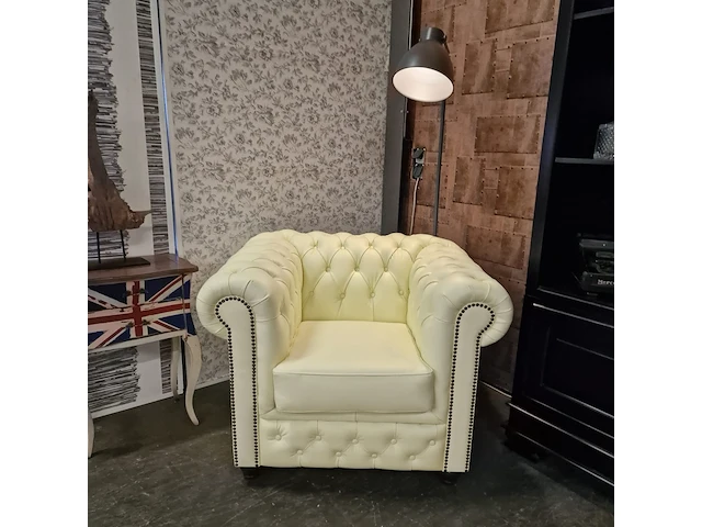 Fauteuil chesterfield, brighton, creme - afbeelding 8 van  8