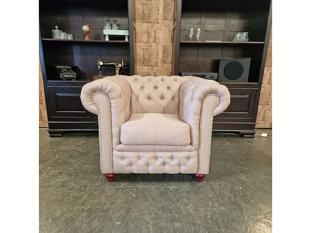 Fauteuil chesterfield, brighton, creme - afbeelding 2 van  9