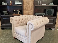 Fauteuil chesterfield, brighton, creme - afbeelding 3 van  9