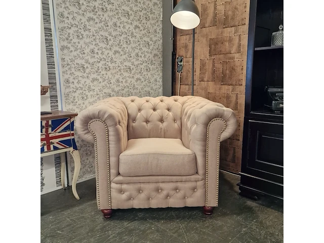 Fauteuil chesterfield, brighton, creme - afbeelding 5 van  9