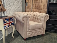 Fauteuil chesterfield, brighton, creme - afbeelding 8 van  9