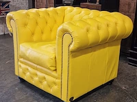 Fauteuil chesterfield, brighton , geel - afbeelding 3 van  5