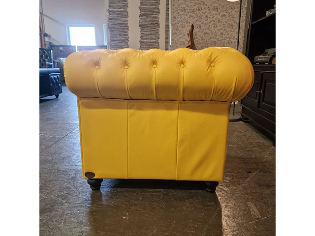 Fauteuil chesterfield, brighton , geel - afbeelding 4 van  5