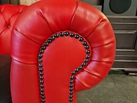 Fauteuil chesterfield, brighton, rood/zwart - afbeelding 4 van  8