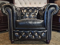 Fauteuil chesterfield, brighton, zwart