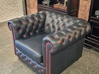 Fauteuil chesterfield, brighton, zwart/rood - afbeelding 4 van  5