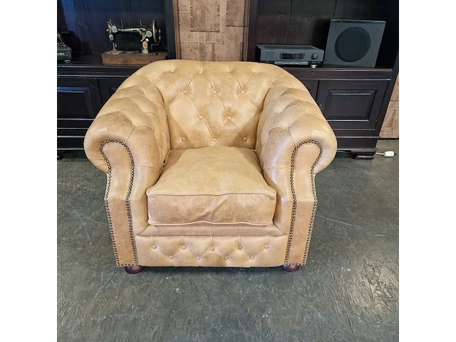 Fauteuil chesterfield, charlston, bruin - afbeelding 2 van  9