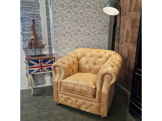 Fauteuil chesterfield, charlston, bruin - afbeelding 5 van  9
