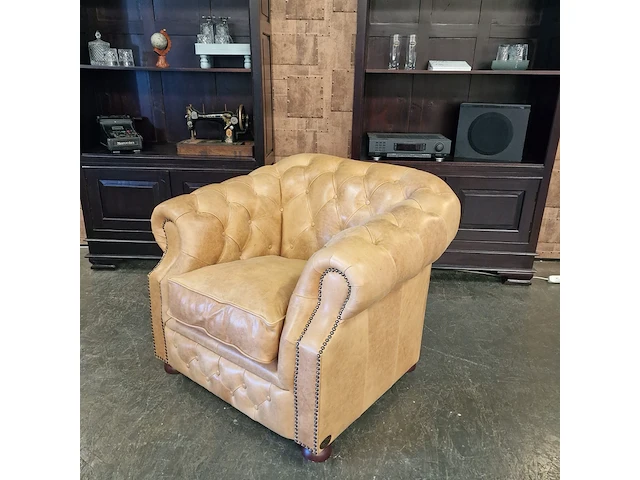 Fauteuil chesterfield, charlston, bruin - afbeelding 9 van  9