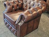 Fauteuil chesterfield, charlston, bruin - afbeelding 2 van  4