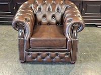 Fauteuil chesterfield, charlston, bruin - afbeelding 3 van  4