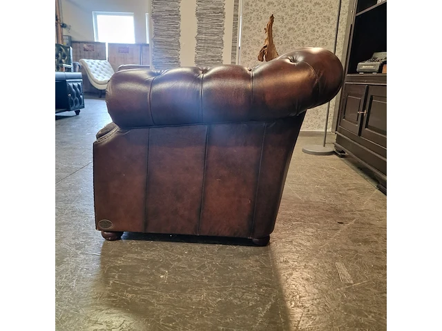 Fauteuil chesterfield, charlston, bruin - afbeelding 4 van  4