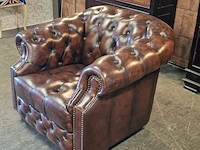 Fauteuil chesterfield, charlston , bruin - afbeelding 2 van  3