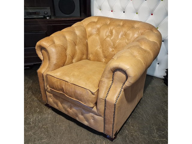 Fauteuil chesterfield, charlston, bruin - afbeelding 2 van  7