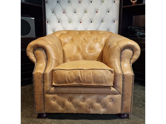 Fauteuil chesterfield, charlston, bruin - afbeelding 3 van  7