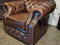 Fauteuil chesterfield, charlston, bruin - afbeelding 2 van  7