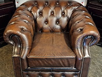 Fauteuil chesterfield, charlston, bruin - afbeelding 6 van  7