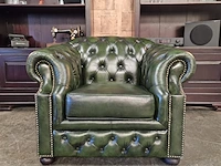 Fauteuil chesterfield, charlston, groen - afbeelding 1 van  7