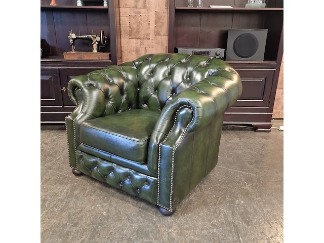 Fauteuil chesterfield, charlston, groen - afbeelding 5 van  7