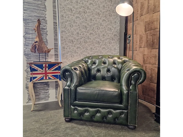 Fauteuil chesterfield, charlston, groen - afbeelding 7 van  7