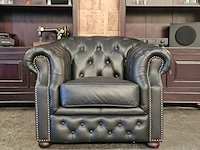 Fauteuil chesterfield, charlston, zwart - afbeelding 1 van  6
