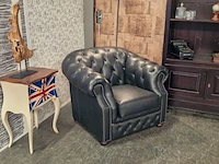 Fauteuil chesterfield, charlston, zwart - afbeelding 3 van  6